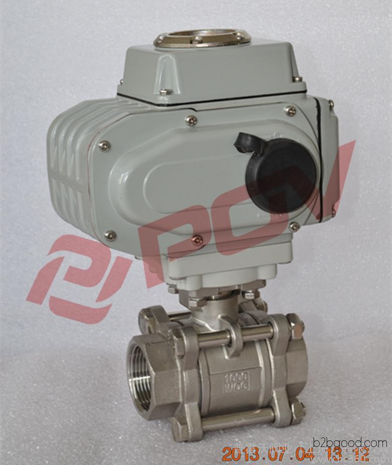 Stainless steel internal threaded electric ball valves are suitable for various media such as water, steam, oil products, nitric acid, acetic acid, ammonia brine, and neutralized water.