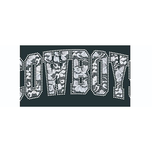 Women's hot water drill lace letter partition heat map