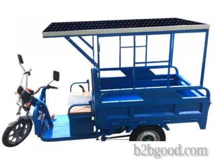 solar panel: electric three-wheeled car