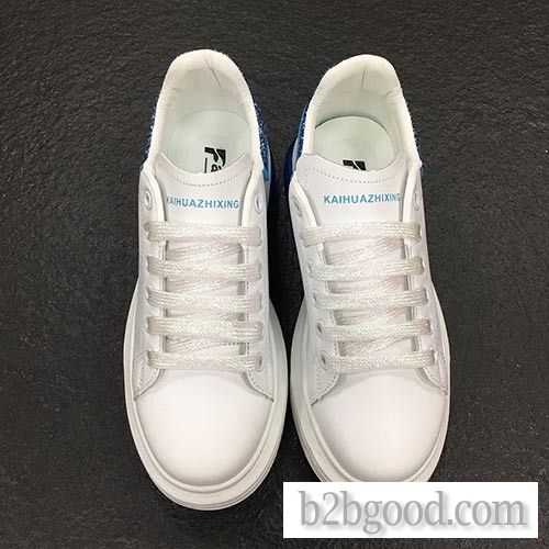 Flat white casual air cushion sneakers platform shoes PU non-slip breathable shoes