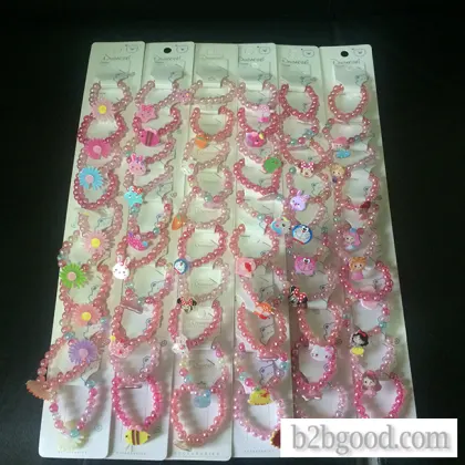 Lovely bright bracelet series environmental protection acrylic resin material dazzle colorful pearl