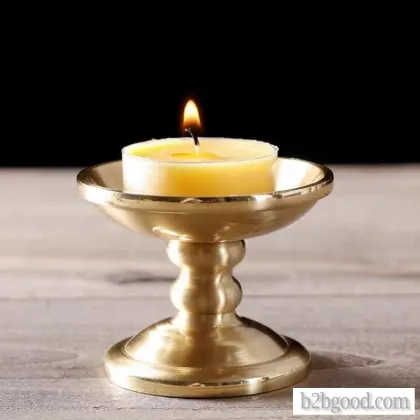 Copper candelabra for Buddha trumpet lightless body butter lamp household butter lamp holder for wor