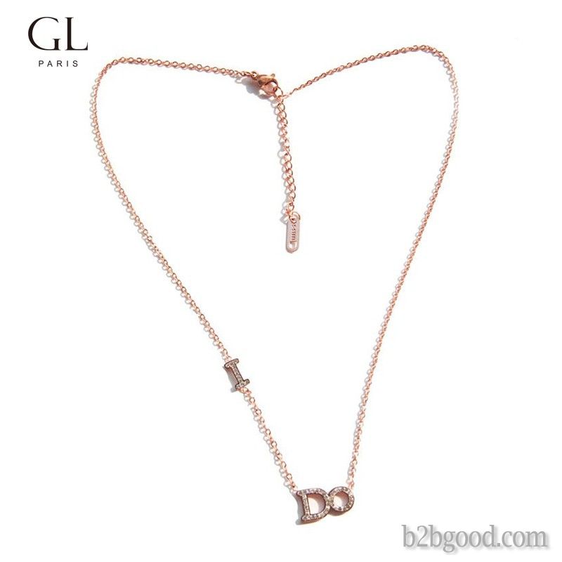 Fashion I DO heart Zircon clavicular chain