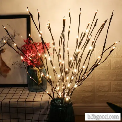 Household decorative lamp with black and bright branches battery decorative lamp