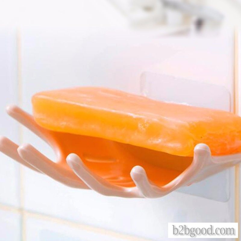 Soap box rack wall type creative asphalt soap box toilet sucker Student dormitory lovely non-punch b