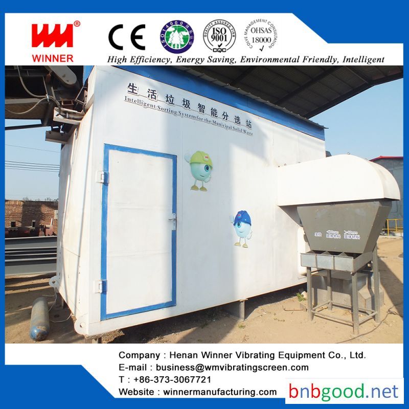 Municipal waste sorting, MSW recycling system
