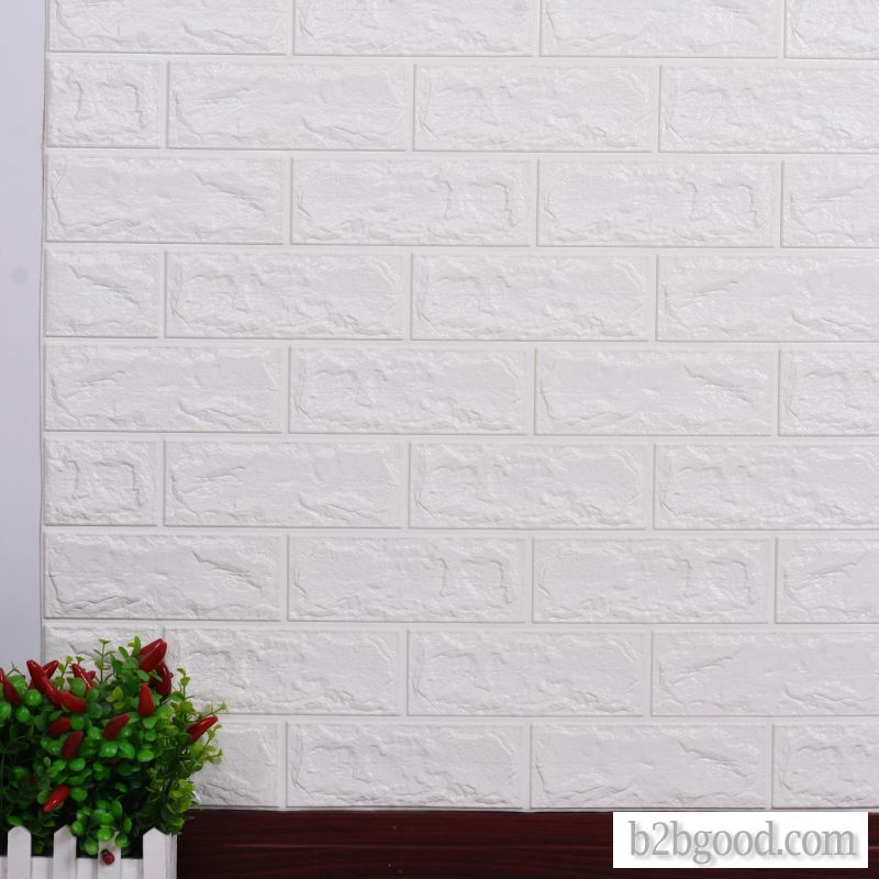 High quality home decoration solid color PE foam 3D wallpaper