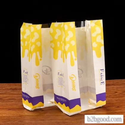 Clear windowed toast bag, coated paper bag, nut bag, food bag
