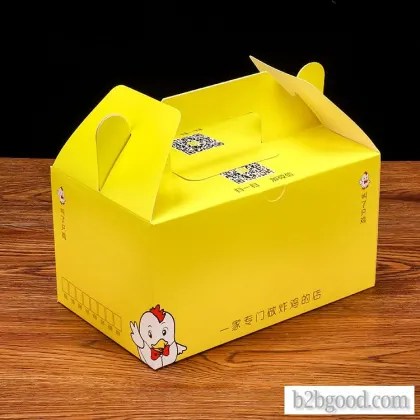 Fried chicken clutch box Custom chicken chops chicken nuggets grease proof food package takeout box