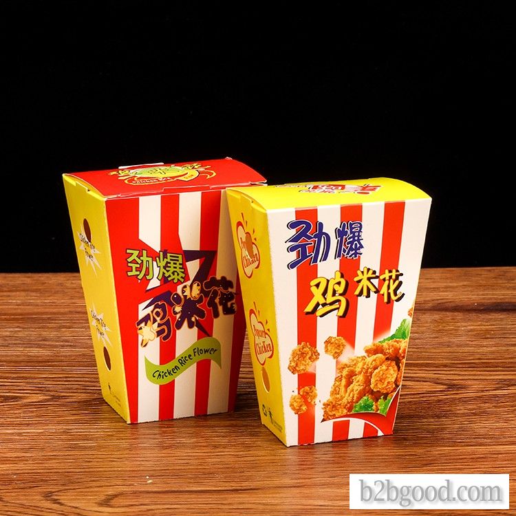Free - folding chicken rice box chicken nuggets box food packaging box