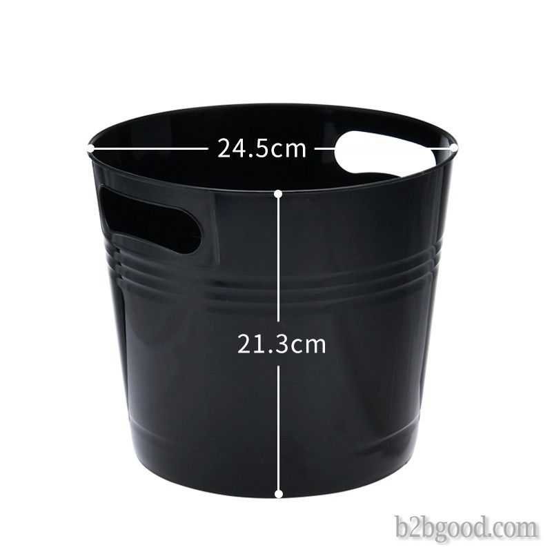 Vibrating plastic portable round ice bucket