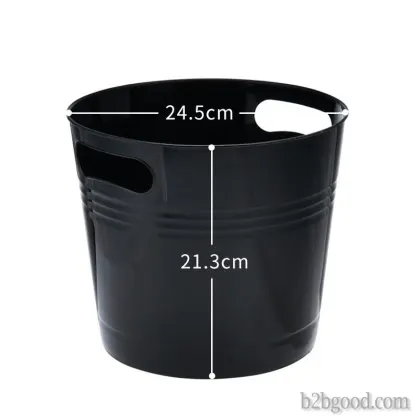 Vibrating plastic portable round ice bucket