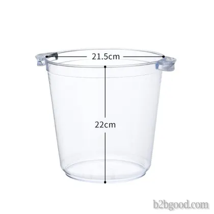 Zhensheng plastic large round transparent ice bucket
