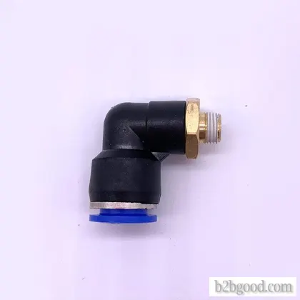 Pneumatic tube joint quick insert Plastic joint screw bend PL8-02/4-M5/6-01/10-05