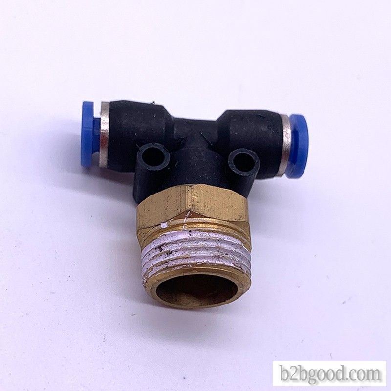 Pneumatic quick insert joint PB4-01/T tee, normal thread, 6-01/PB8-02/PB10-03, all 12-04