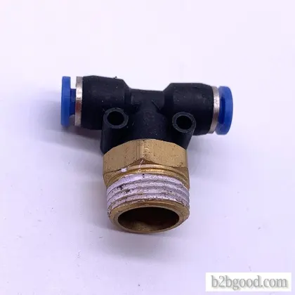 Pneumatic quick insert joint PB4-01/T tee, normal thread, 6-01/PB8-02/PB10-03, all 12-04