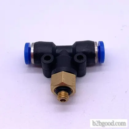 Pneumatic quick insert joint PB4-01/T tee, normal thread, 6-01/PB8-02/PB10-03 all 12-05