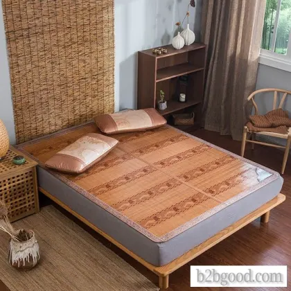 Port Fuhua bamboo mat straw mat carbonized dual-use folding money all the best