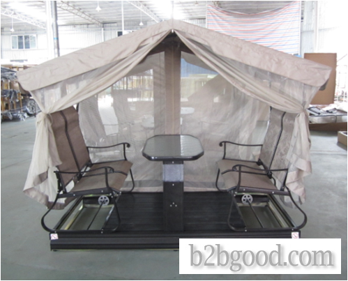 Aluminum and iron shake tables and chairs