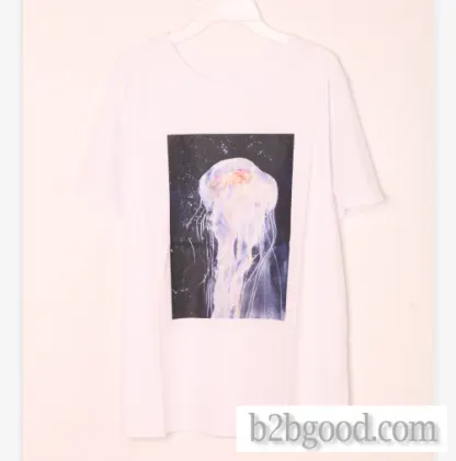 Short sleeve print loose-fitting T