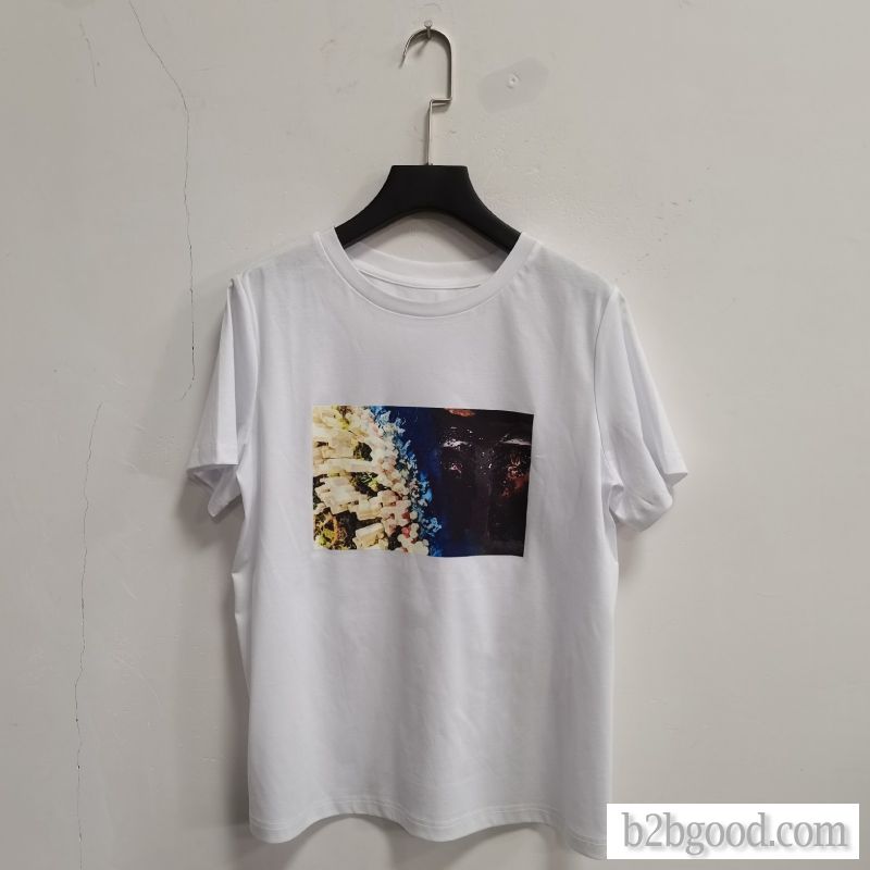 Short sleeve print loose-fitting T
