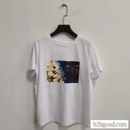 Short sleeve print loose-fitting T