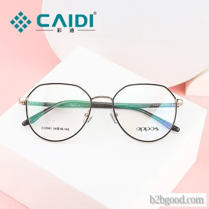 CAIDI Optical flat light short-sighted frame fashionable retro polygonal wide edge aging glasses fra