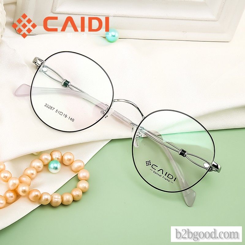 CAIDI Optical flat light short-sighted frame fashion retro literary youth face small