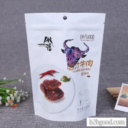 Manufacturers customized plastic composite self-sealing beef food packaging bags food grade material