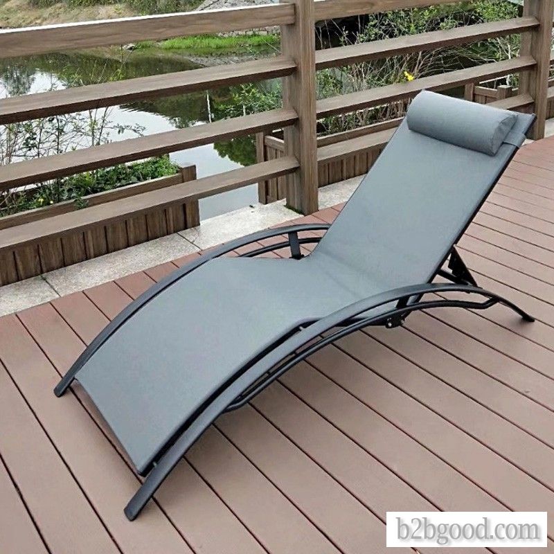 Inexpensive Morden Outdoor Beach Garden Terrace Swimming Pool KD Metal Aluminum Lounge Sun Chair Sun