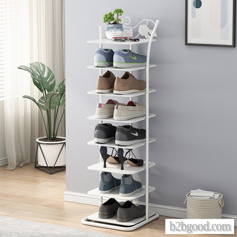 Simple shoe rack household door economical storage artifact multi-layer iron art shoe rack rack indo
