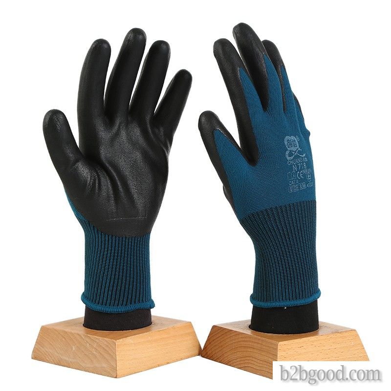 Touch screen nitrile ultrafine foaming wear-resistant gloves, anti-slip, oil resistant, comfortable