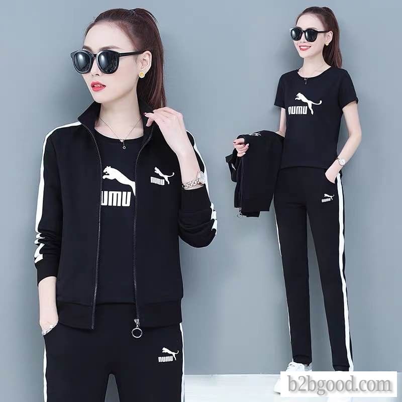 New autumn and winter famous brand casual hoodie three-piece set