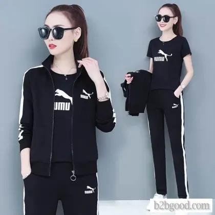 New autumn and winter famous brand casual hoodie three-piece set