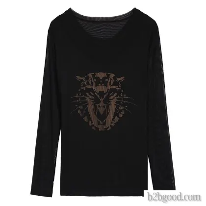 Net long sleeve T-shirt can be worn in autumn and winter