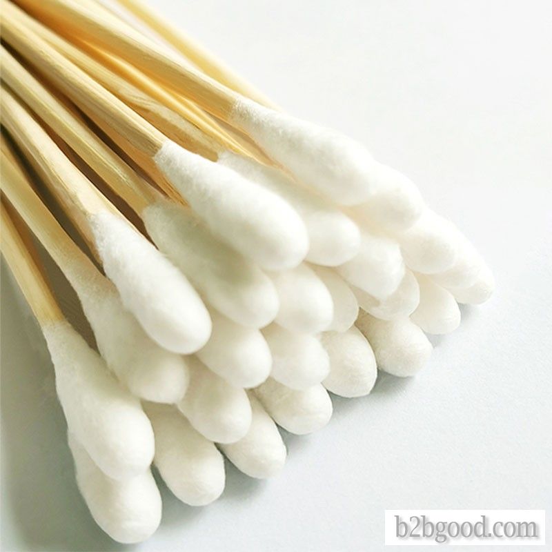 Add medical cotton swab single head wooden stick household disposable use disinfection wound skin cl