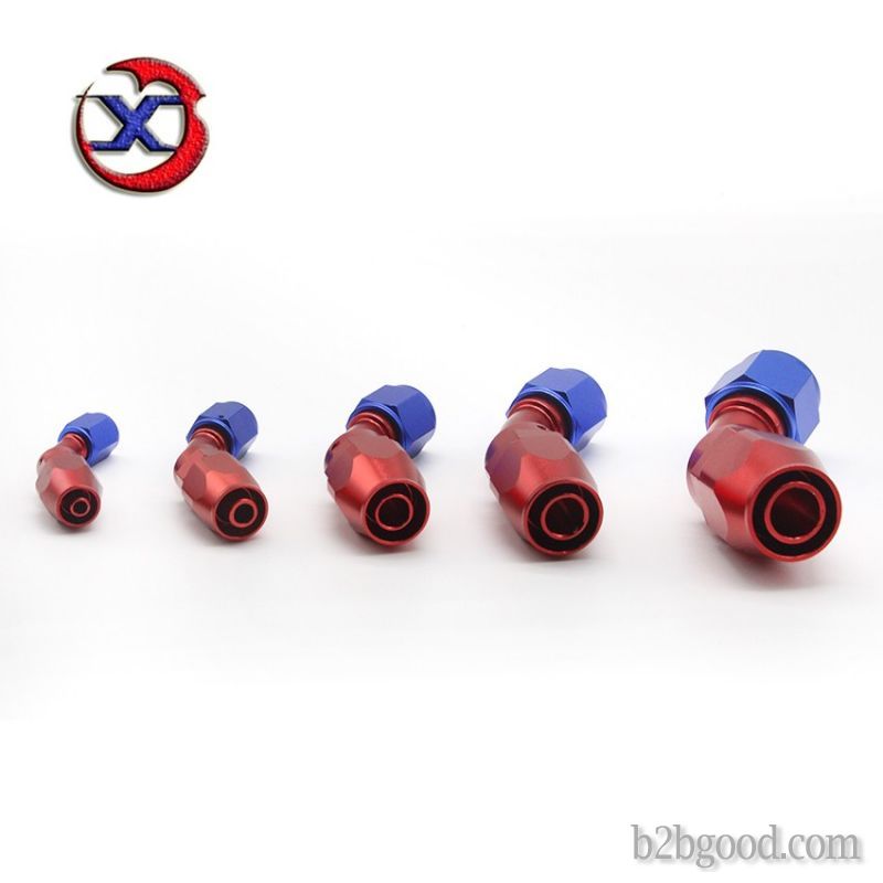 45 ° AN6 Auto oil cooling refit rotary oil pipe fittings aluminum oil cooler fittings black red/red