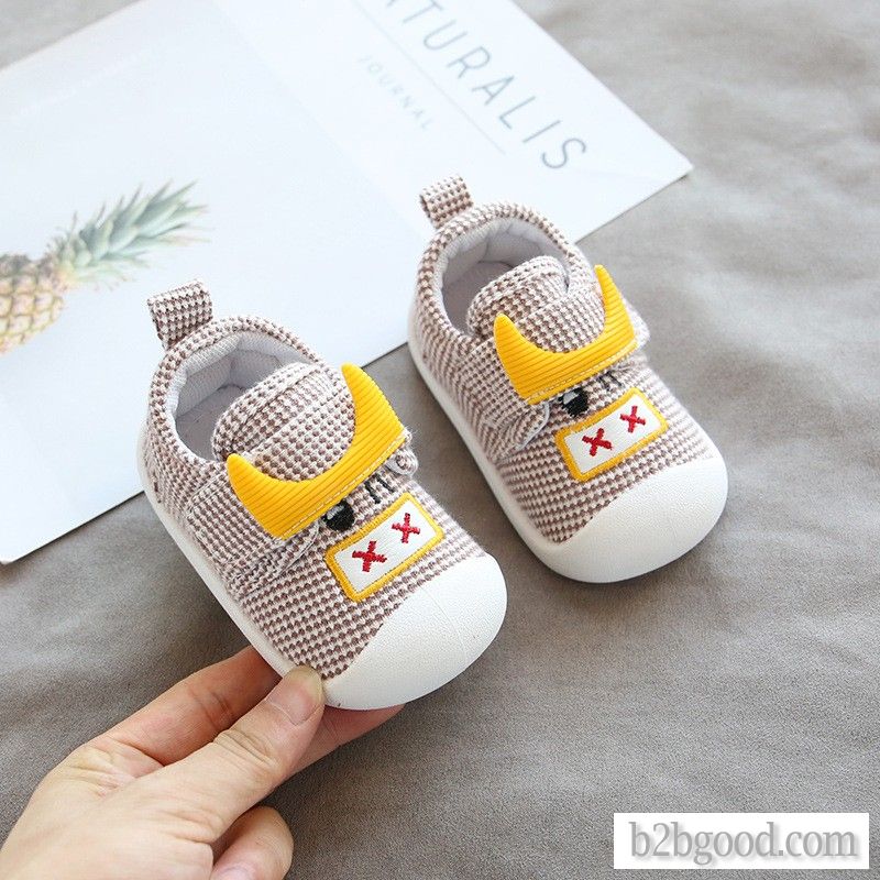 Spring and Autumn Embroidered mesh shoes for boys and girls, 1-3 years old, New Velcro shoes for boy