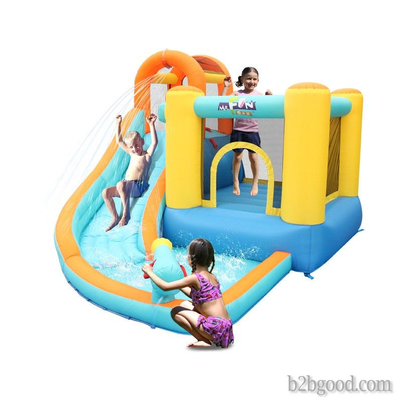 Water kids slide bouncy castle outdoor Little Fun Uncle big family indoor bounce trampoline naughty