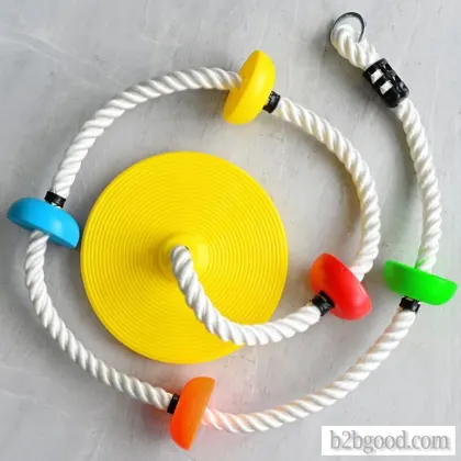 Veryhonor circle children stand on the bottom of the climbing rope big round swing