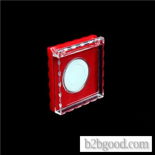 Gift 75*75 Crystal Commemorative Coin Gold Silver Coin Fashion Business Gift Bag Box Plastic Gift Bo