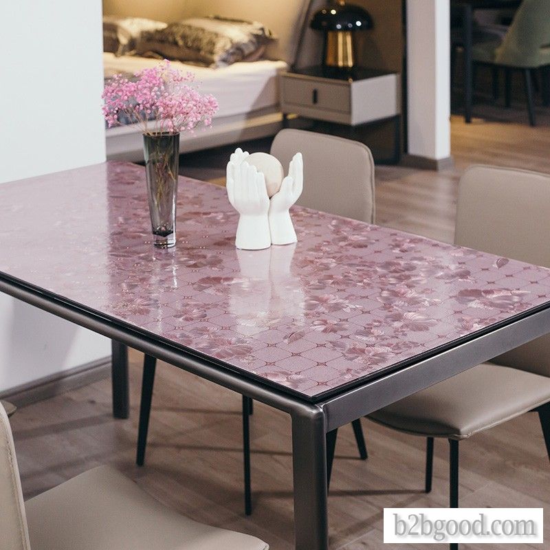 Guanglai star you GLXY pattern delicate tasteless soft glass tablecloth PVC material table mat mat w
