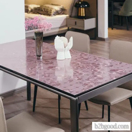 Guanglai star you GLXY pattern delicate tasteless soft glass tablecloth PVC material table mat mat w