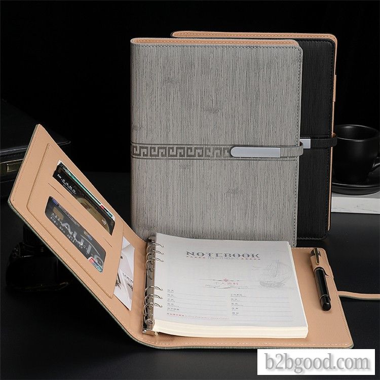Hande Loopbook Loopbook Customized Creative Business A5 Activity Meeting Minutes Leather PU Notebook