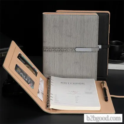 Hande Loopbook Loopbook Customized Creative Business A5 Activity Meeting Minutes Leather PU Notebook