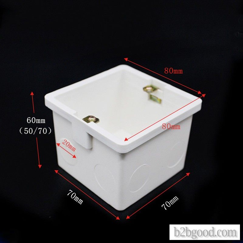 Jiangshan PVC junction box 86X60 hidden box electrical pipe fittings manufacturers direct home decor
