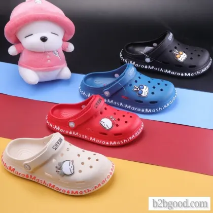 Rogue rabbit hole shoes parent-child cartoon indoor and outdoor wear Baitou sandals EVA non-slip sli