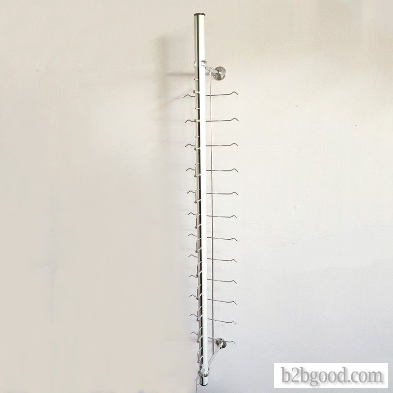 Aluminum alloy wall hanging wall sunglasses sunglasses display stand with lock bar glasses shelf dis
