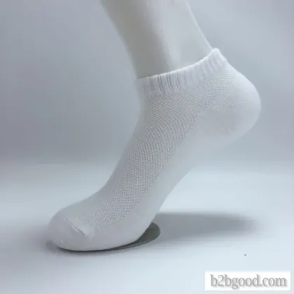Men's cotton socks thin through short tube deodorant mesh breathable moisture absorption sweat