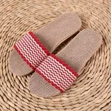 Luyizhi home linen slippers water ripple pattern simple atmosphere indoor non-slip comfortable breat